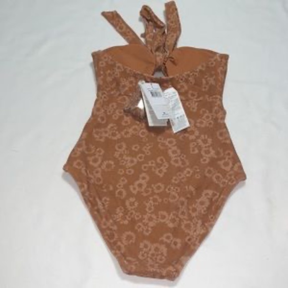 Rip Curl Floral Tan One Piece Swimsuit - Picture 3 of 7